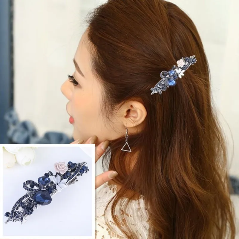 

1 шт. Металлические Хрустальные заколки для волос со стразами Цветочные заколки для волос с бантом заколка-бабочка заколки для волос для жен...