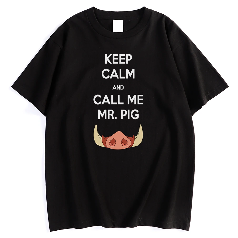 

Call Me Mr. Pig Funny Prints Men's Tshirt Street Comfortable T-Shirts Sport Crewneck T-Shirt Style Oversized Mens Short Sleeve