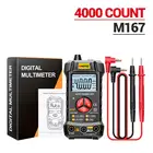 Цифровой мини-мультиметр M167, тестер, автоматический мультиметр, транзистор True Rms с бесконтактным индикатором напряжения, Data Hold, 4000 отсчетов, анализ фонарика