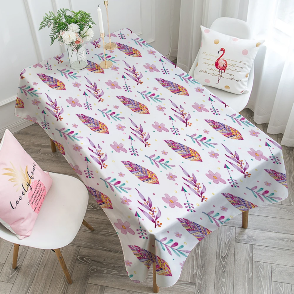 

Silstar Tex Nordic European Feather Art Home Decorative Dinner Table Cover Waterproof Rectangle Square Mild Luxury Style Linen