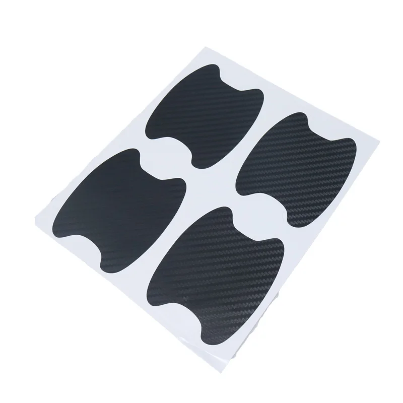 4 шт./компл. двери автомобиля Стикеры углеродного волокна устойчивые к царапинам