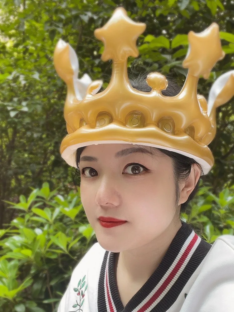 Надувная Детская Корона шапка тиара наряд игрушка на день рождения реквизит для