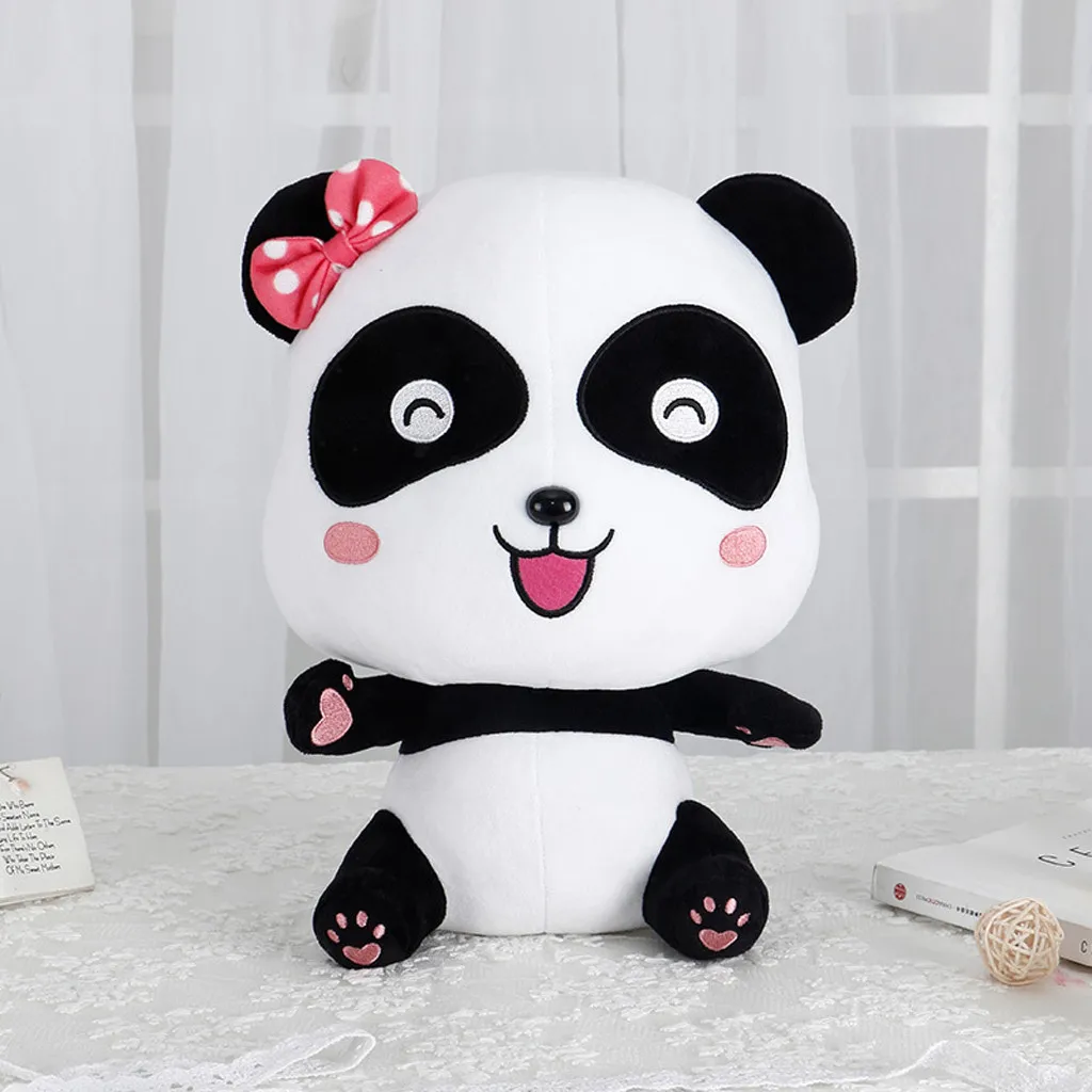 

20CM Lovely Soft Panda Animal Doll Comfort Cute Fluffy Stuffed Plush Doll Toys Home Party Wedding Kid Couples Gift Home Decor