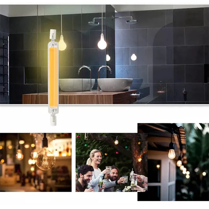 R7S светодиодный Стекло Керамика трубки светильник лампы с регулируемой яркостью