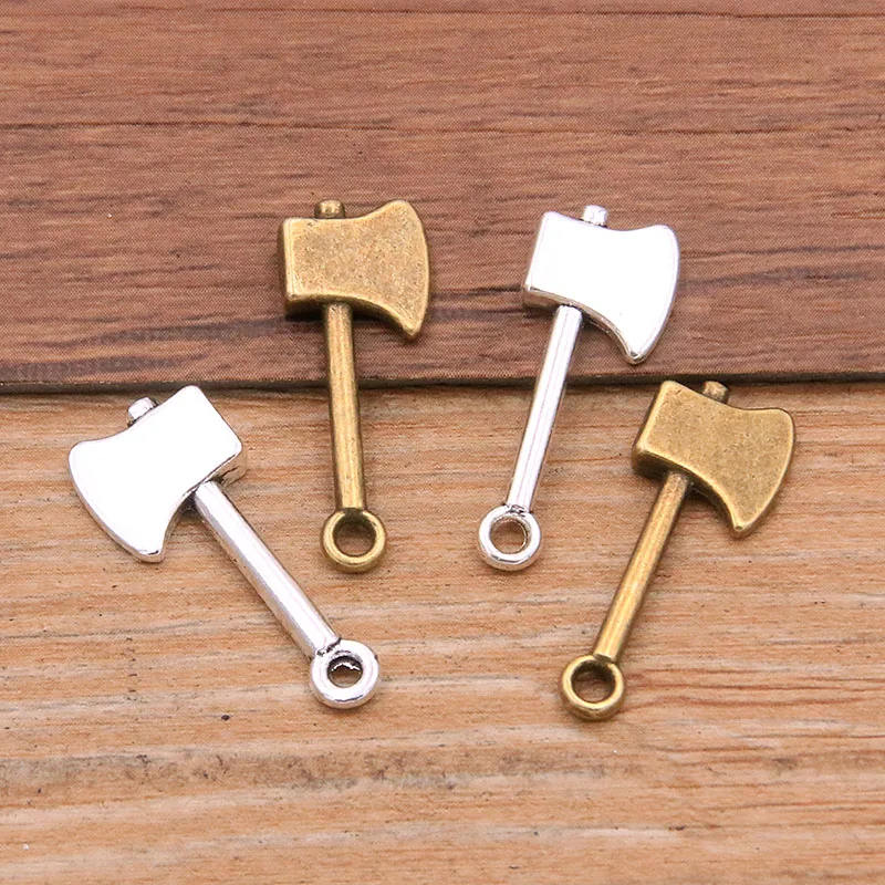

20PCS 9*24MM 2 Color Ax Broadsword Charms Daily Supplies Pendant Metal Alloy For DIY Necklace Bracelet Earrings Marking