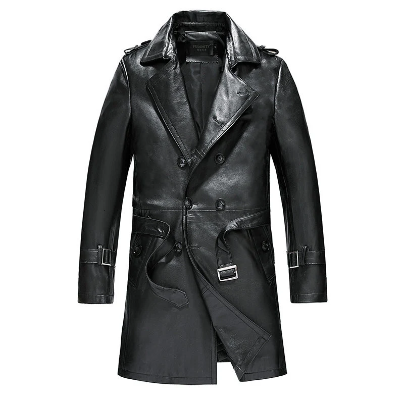 Натуральная кожаная куртка Демисезонный для мужчин из натуральной овечьей кожи