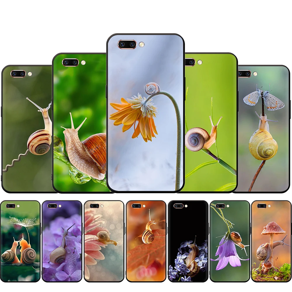 Улитка гриб силиконовый чехол для телефона OPPO R17 R15 F11 F9 Pro A77 R9s F7 A73 A83 A59 A39 A5 A1K K5