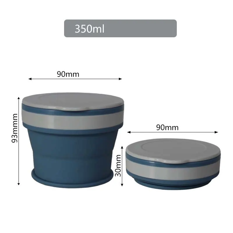 Coffee Mugs Travel Collapsible Silicone Cup Folding Water Cups BPA FREE Food Grade Drinking Ware Mug Tea | Дом и сад