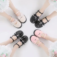japanese college students girls round toe buckle straps bow shoes lolita jk commuter uniform cute shoes kawaii zapatilla mujer