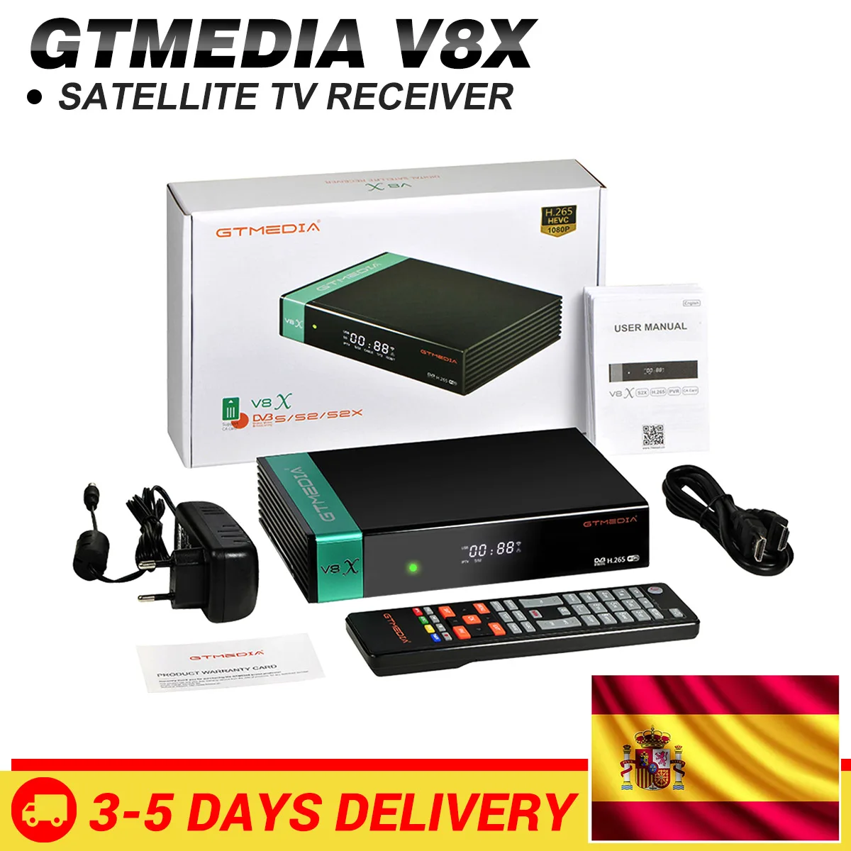

GTmedia V8X DVB-S/S2/S2X Satellite Receiver for V8X Update gtmedia V8X DVB-S/S2/S2X Honor Built In USB Wifi No App