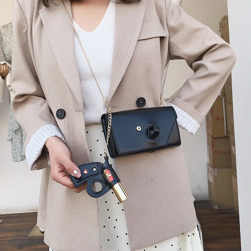 Модные дизайнерские сумки мессенджеры с 3D пистолетом для женщин 2019 женские