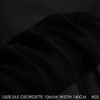 100% шелк, жоржет, ткань из чистого шелка, 10 Момми, ширина 140 см, свадебное платье, шелковая ткань Gauz, бесплатная доставка, черный цвет 03