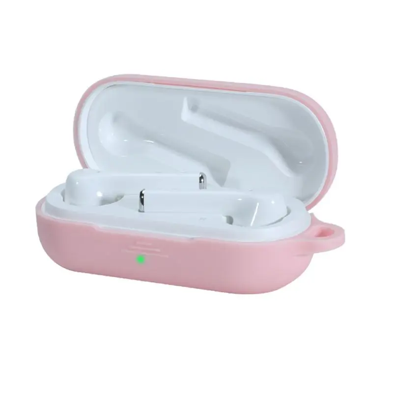 

Silicone Wireless Bluetooth-compatible Earphone Case for hua wei flypods 3i Protective Cover with Carabiner