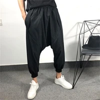 the new original fall mens loose harens tight fitting chaps stylish casual black and gray sports fly pants