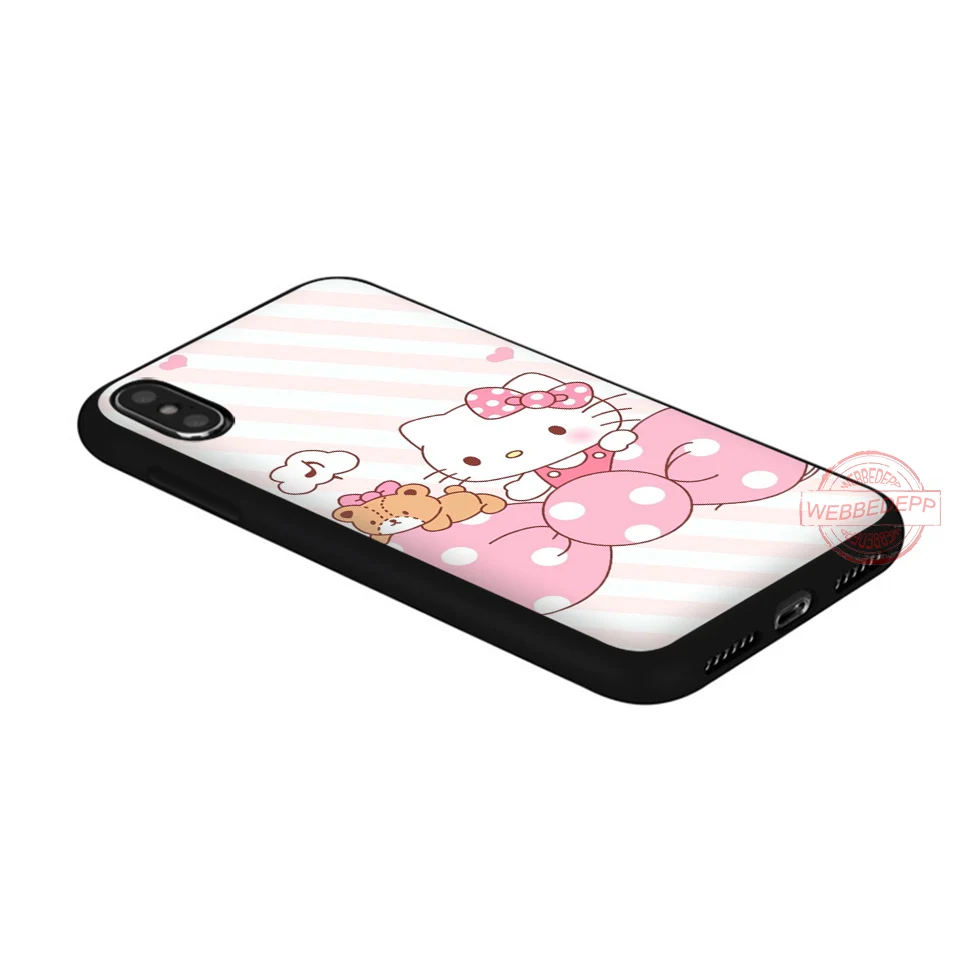 WEBBEDEPP Hello kitty Мягкий Силиконовый ТПУ чехол для телефона iPhone 5 6 7 8 Plus X XS XR Max 11proMax |