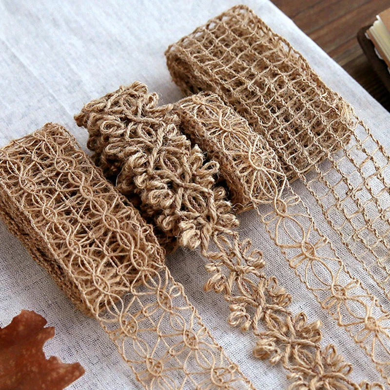 2 м 7 стилей натуральный джут искусственная нить с цветочным принтом аксессуары