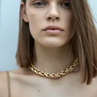 Лидер продаж, массивное металлическое ожерелье ZA в стиле панк для женщин 2021, высококачественный чокер из сплава в стиле хип-хоп, модные украшения, аксессуары