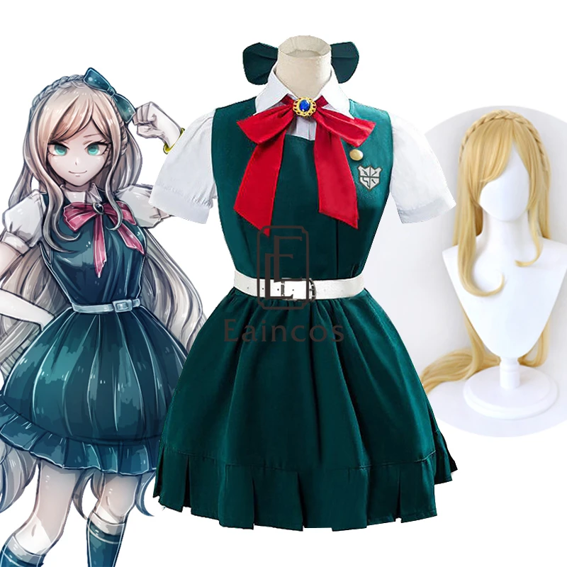 Danganronpa Соня Nevermind Косплэй к костюмам платье повязка на голову пояс и чулки