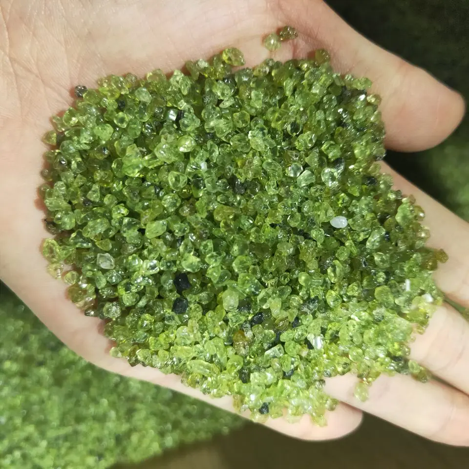 

Природный Перидот (оливин) кристалл кварца камень каменная крошка удача целебные природные камни и минералы