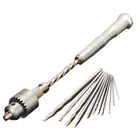 Полуавтоматический ручной мини-сверлильный патрон HLZS, Зажимной патрон 0,3-4,0 ММ, булавка для развертки, ручная дрель с отверстием