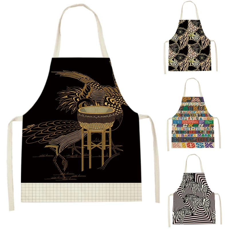 

Кухонные фартуки WQL2816 для женщин, льняные нагрудники, фартук для уборки дома, водонепроницаемые поварские фартуки для выпечки, для детей