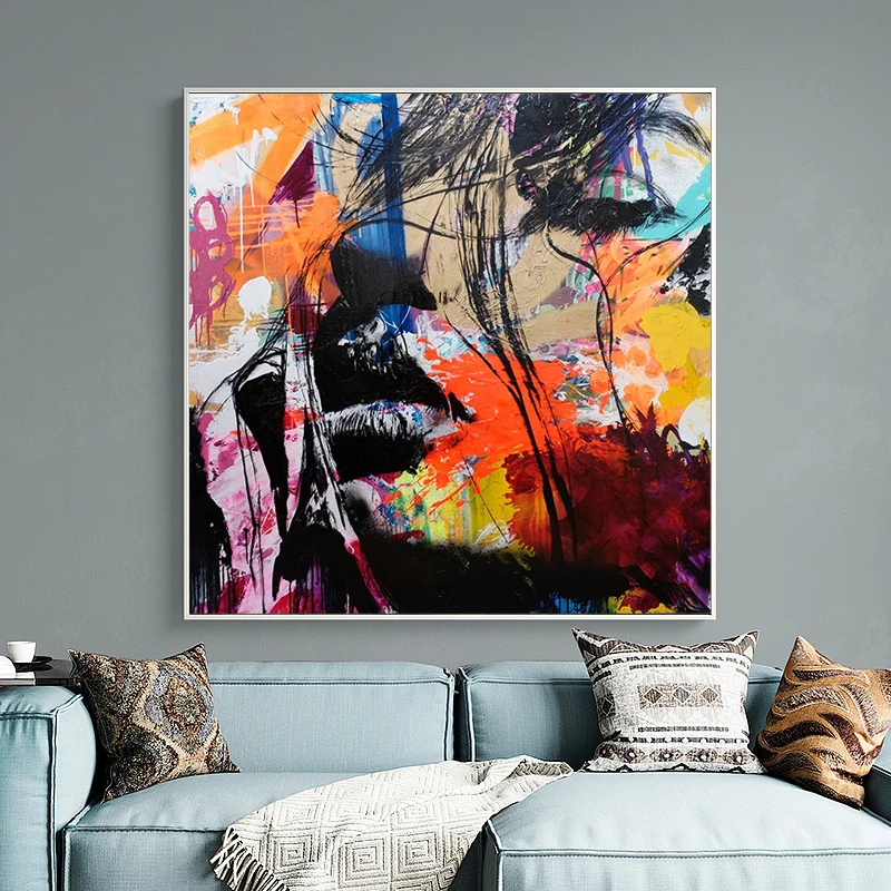 

Nielly Francoise Portrait Oil Painting Abstract Face Canvas Painting Posters and Prints Wall Art Pictures for Home Decor Cuadros