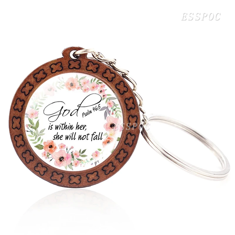 Библейский стих брелки благодарим с благодарным сердцем стеклянный брелок