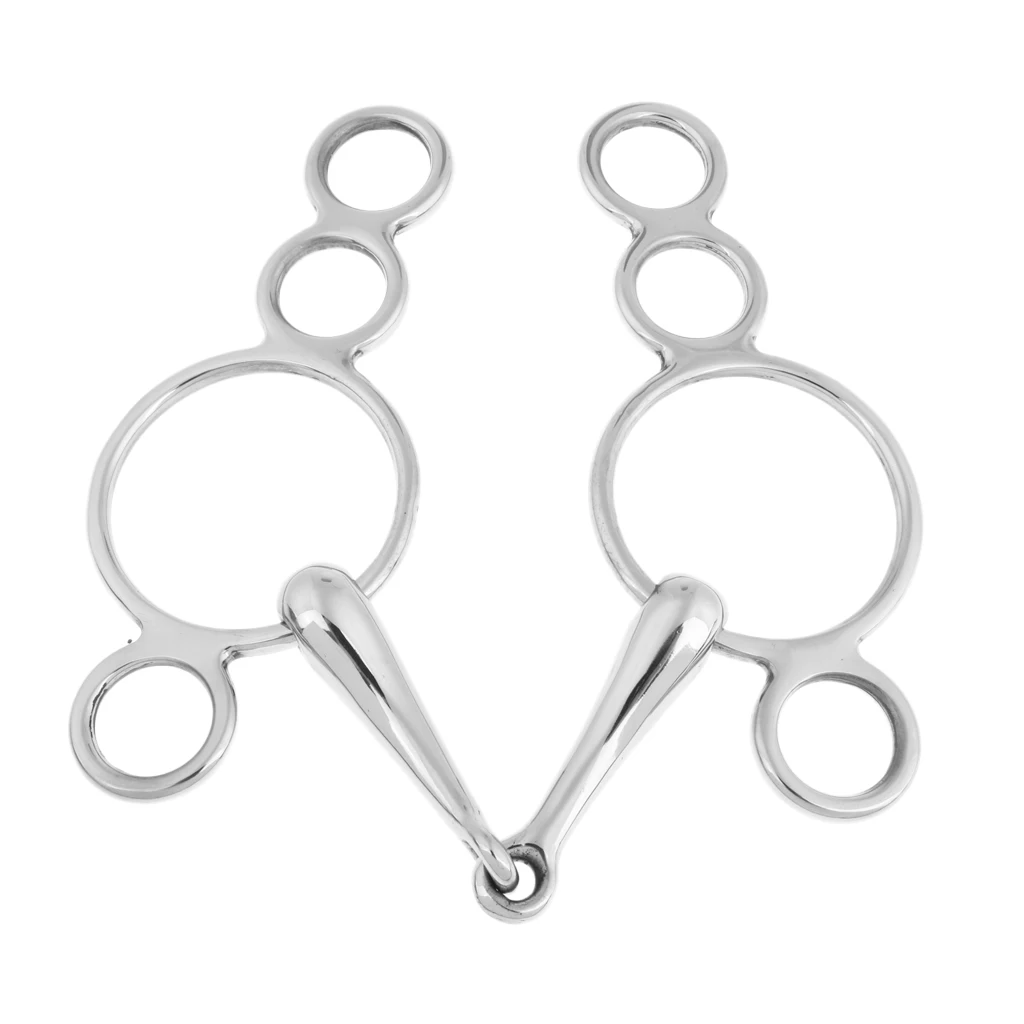 Perfeclan Stainless Steel Gag Bit Horse Tack Equestrian Accessories