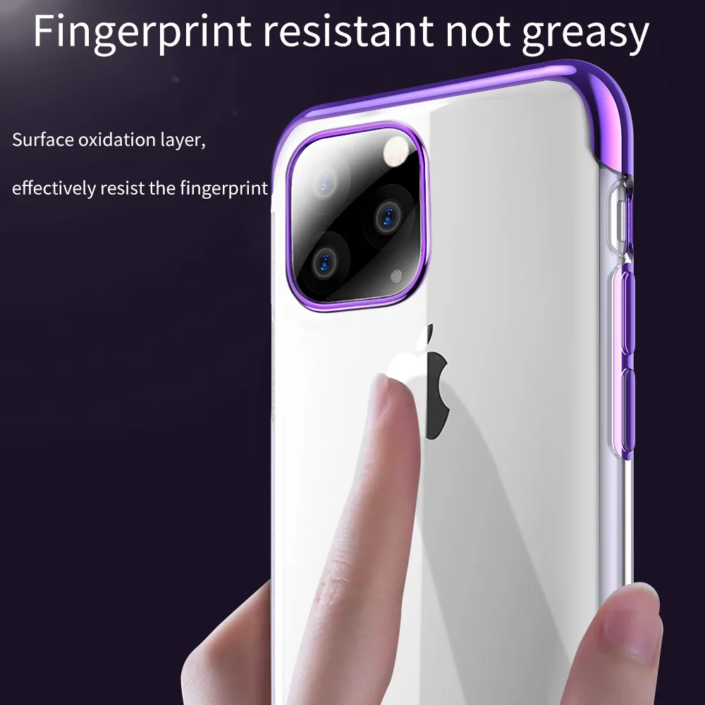 Чехол для телефона SmartDevil с гальваническим покрытием iPhone 11 Pro Max закаленное стекло