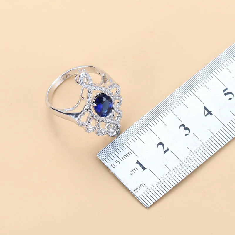 11 цветов серебряный цвет натуральный синий циркон свадебные Большие Ювелирные