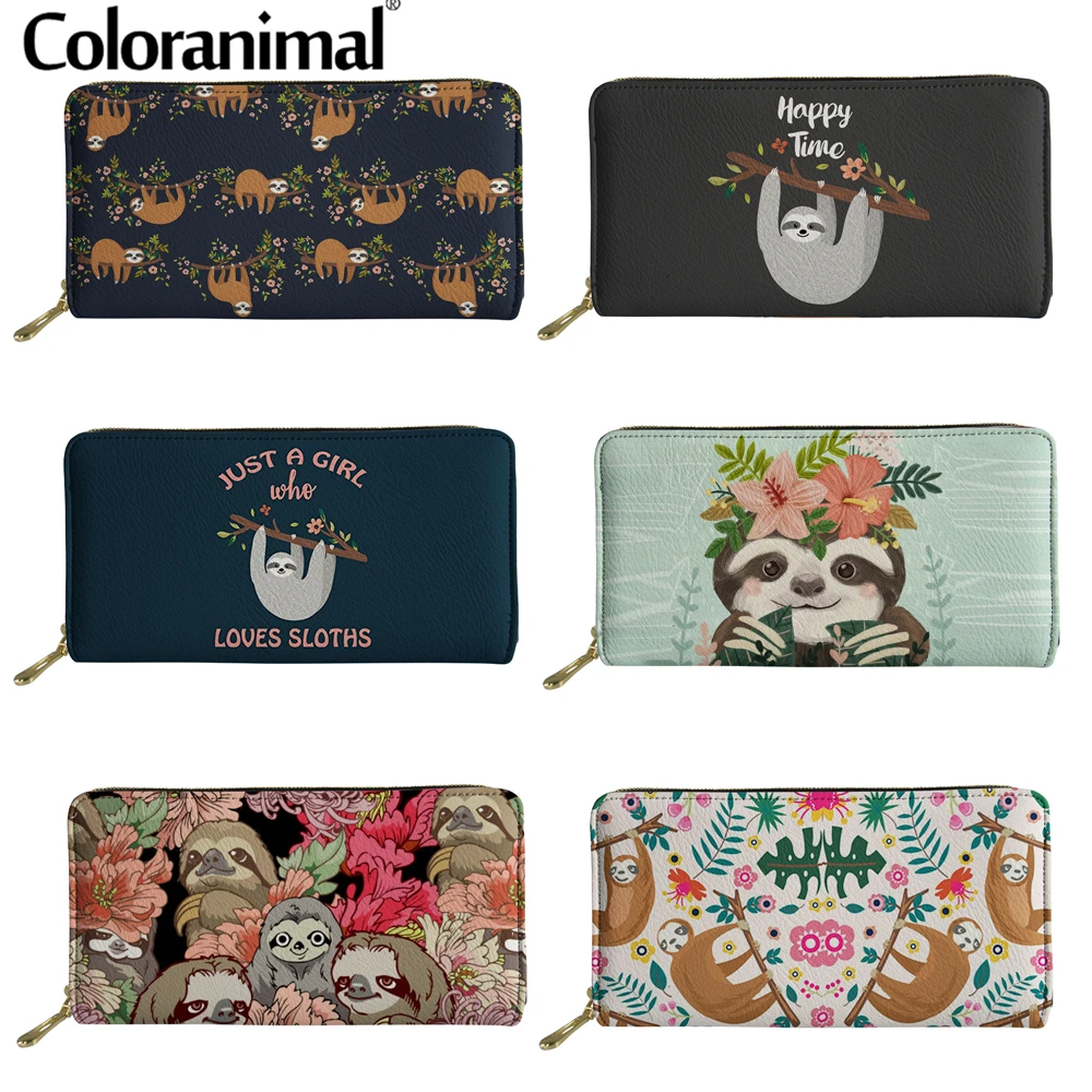 Кошелек Coloranimal с милым мультяшным принтом для мужчин и женщин длинный бумажник на молнии Модный