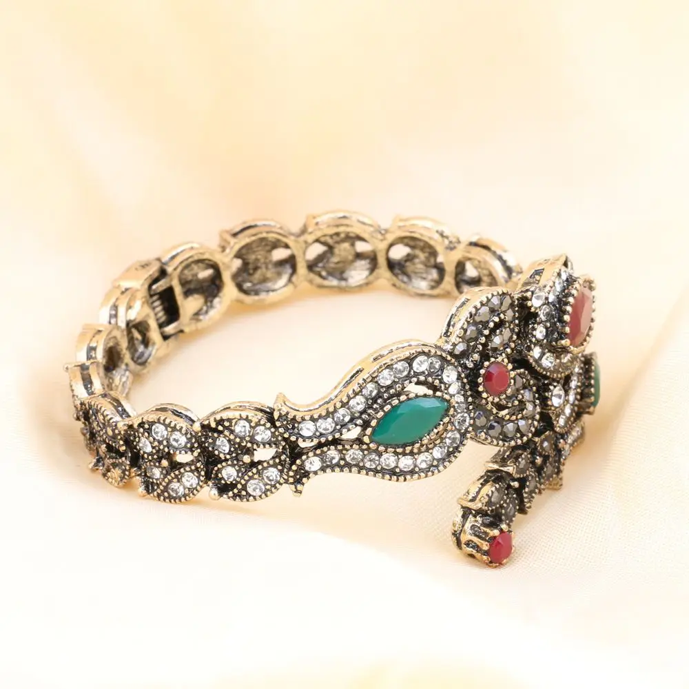 1 шт. новинка винтажные женские браслеты для вечерние античный красный акриловый