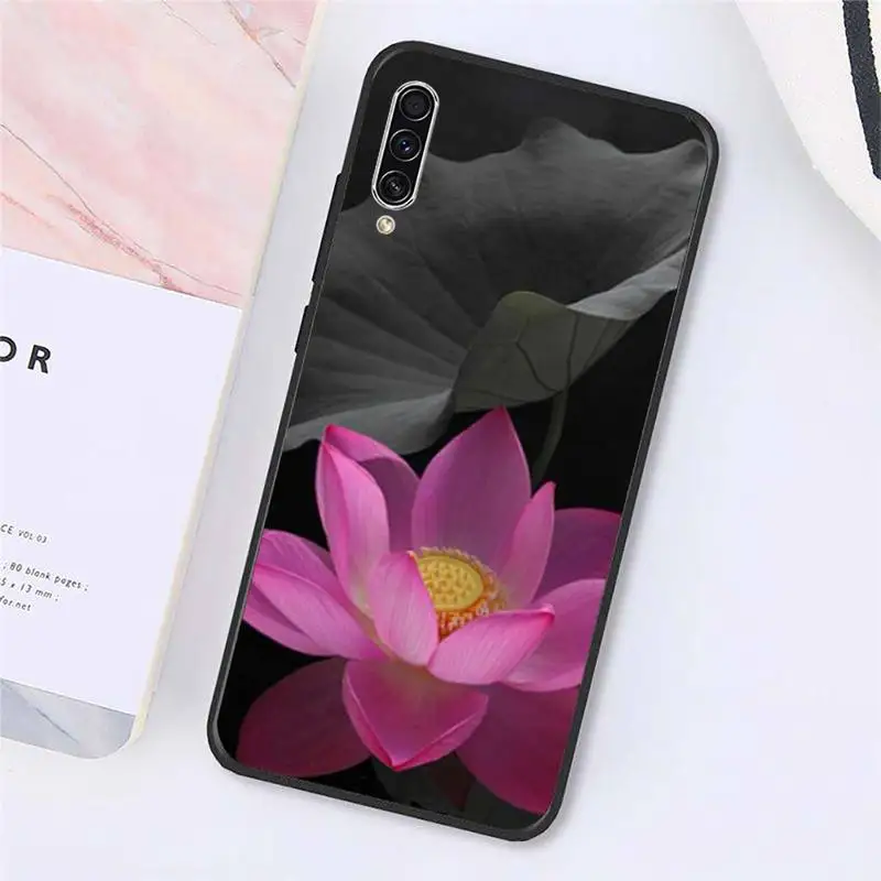 

Lotus beautiful flower Phone Case For Samsung galaxy S 9 10 20 A 10 21 30 31 40 50 51 71 s note 20 j 4 2018 plus Luxury brand