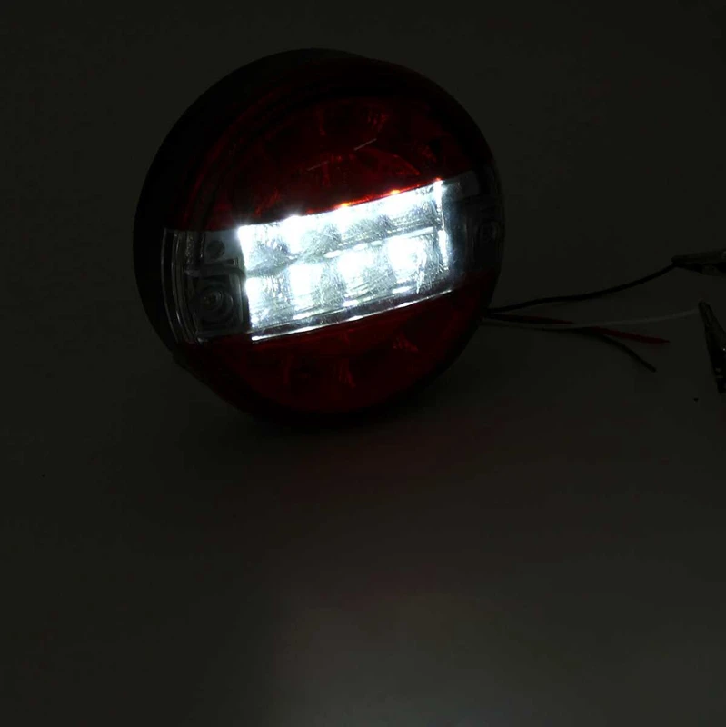 

2Pcs 12V 24V 4 Inch LED Car Truck Rear Tail Light Signal Light Indicator for Trailer Truck Bus Boat Caravan Van Lorry