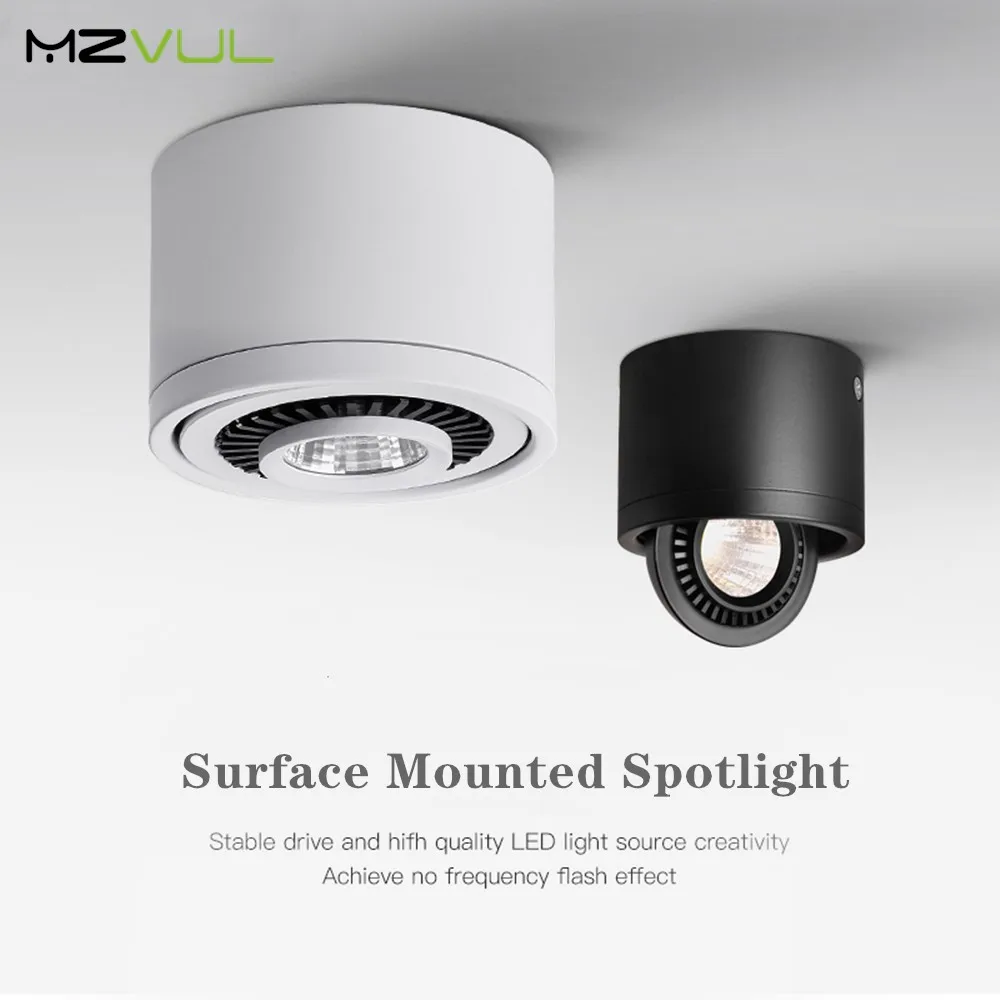 

Surface Mounted Ceiling Downlight 360 Degree Adjustable downlight led lights 5W 7W 15W cob led spot light Ceiling Fixtures Light