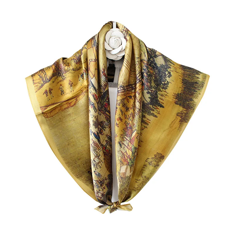 

100% silk scarf for women, square, Bandana, luxury, Hijab, 70CM,Square Print Silk Scarf for Women,Office, Bandana, Spring 2021