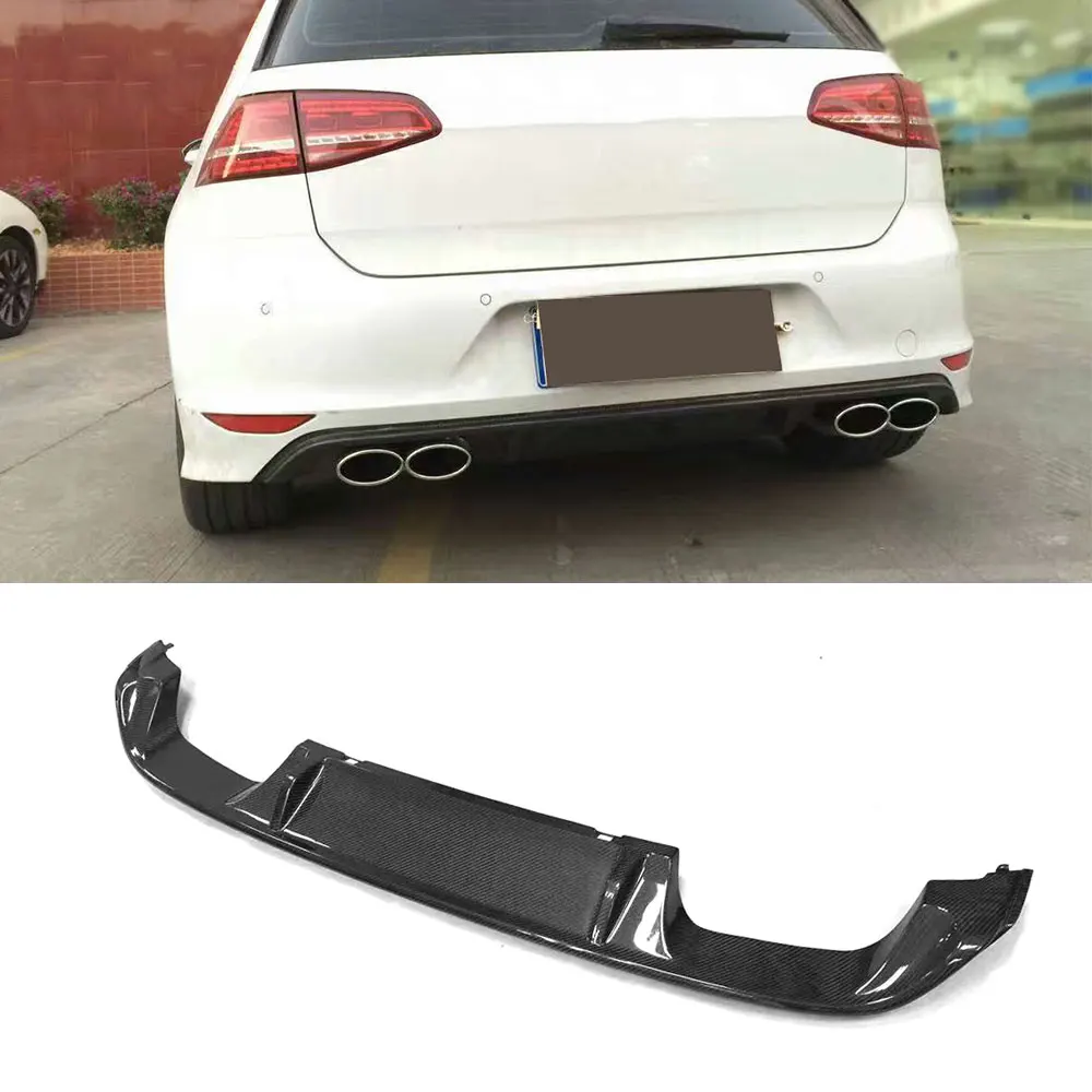 

Диффузор для заднего бампера из углеродного волокна, спойлер для Volkswagen VW GOLF 7 R LINE Hatchback 2014-2017, нестандартный или GTI O style