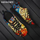 INSTANTARTS, зимняя женская обувь, брендовый дизайн, абстрактная жидкая мраморная живопись, женские кроссовки на шнуровке, лоферы, Лидер продаж