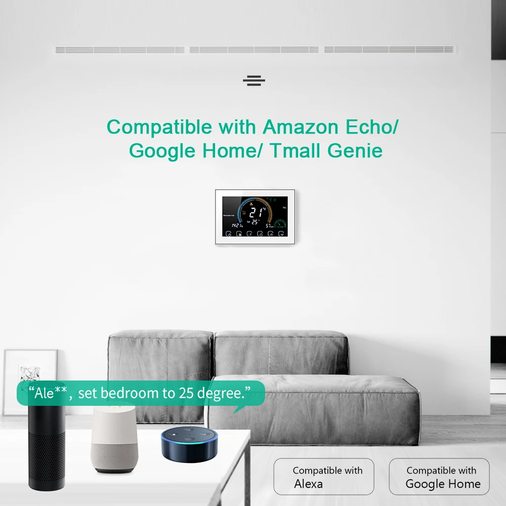 Умный Wi-Fi термостат с Google Home контроллер температуры для газового бойлера