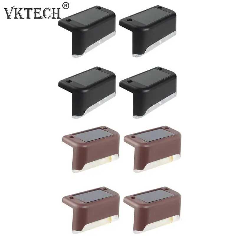 

4pcs LED Solar Stair Lamp IP65 Waterproof Outdoor Garden Pathway Yard Patio Stairs Steps Fence Lamps Solar Night Light