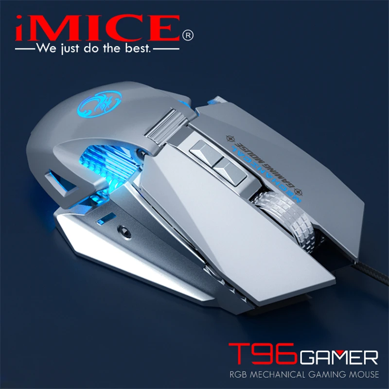 

USB-мышь iMice игровая Механическая оптическая, 7200 DPI, RGB