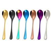 high quality 304 stainless steel coffee spoon beautiful colorful dessert spoon tea accessories tea spoon
