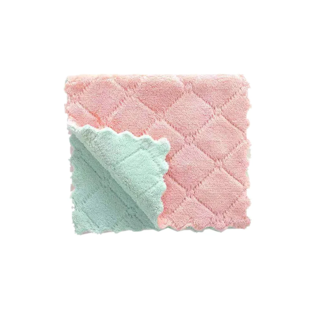 

10/25 pcs Kitchen Dish Cloth Double-layer Absorbent Microfiber Non-stick Oil Dish Household Cleaning Wiping Towel Kichen Tool