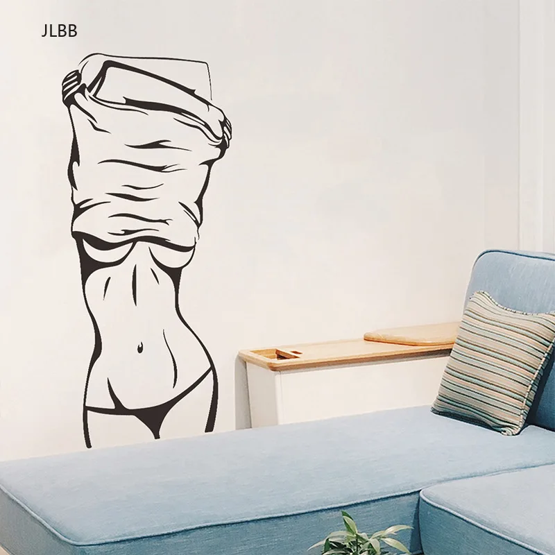 Сексуальная девушка стены Стикеры Творческий гостиная спальня украшения