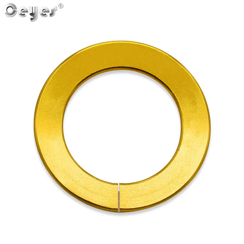 Gold Ring Cover Ceyes автомобильный Стайлинг наклейка для Nissan Qashqai J11 Note автомобильный двигатель старт стоп переключатель кнопка кольцо зажигания Чехлы бездымный чехол - Название цвета: Gold Ring Cover