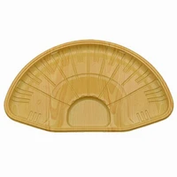 400pcs disposable plastic tray for fresh food fan shaped fruit meat fish trays dish for supermarket and vegetable shop
