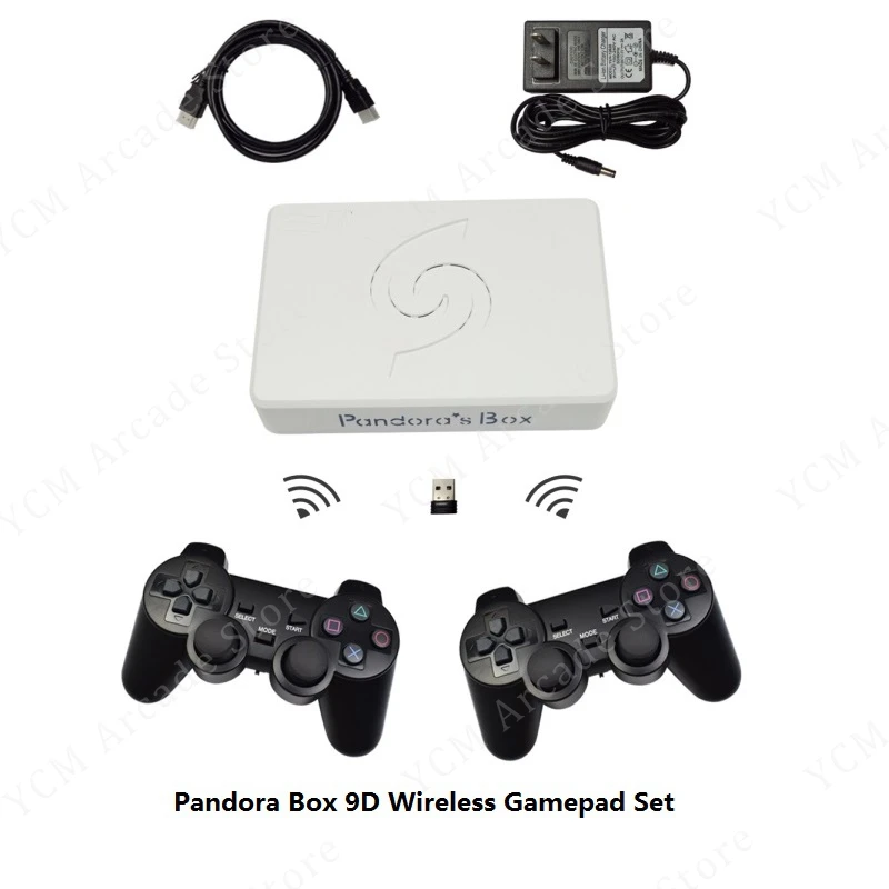 Pandora Box 9D 2500 В 1 Материнская плата 2 игрока проводной геймпад и беспроводной набор