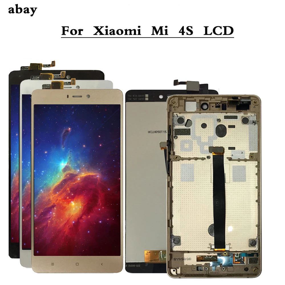 

5,0 "ЖК-дисплей для XIAOMI Mi4s, сенсорный экран с рамкой, дигитайзер, сборка для Xiaomi Mi 4S, запасные части для Mi4 S