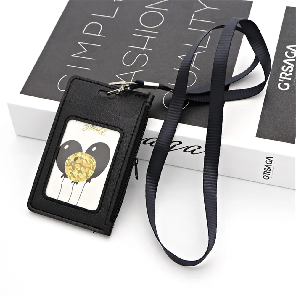 1 шт. кожа Id держатель для карт s чехол PU Бизнес значок с ремешком офисная компания