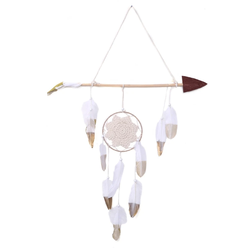 

Handmade Dream Catcher With Feather Arrow Wall Car Home Hanging Decor Craft Gift